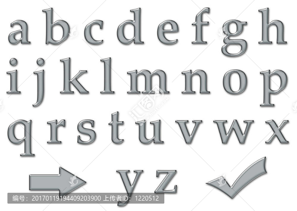 鉑塑料鉻字母