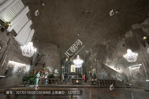 在Wieliczka鹽礦的圣誕裝