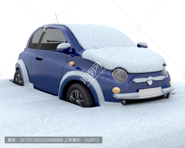 被困在雪中