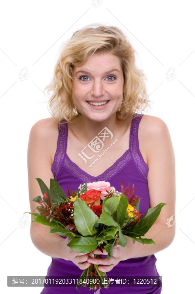 女人與花