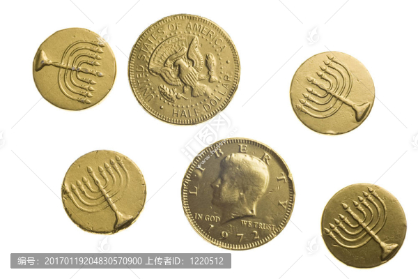 光明節(jié)gelt白色隔離