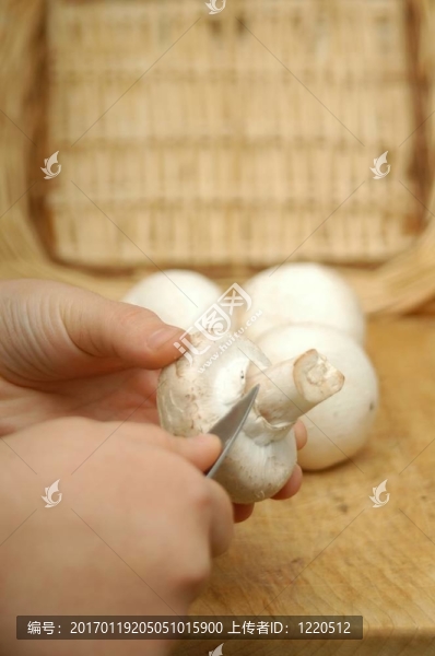 如何切蘑菇