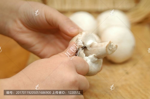 如何切蘑菇