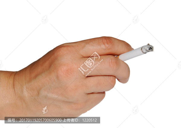吸煙者的手