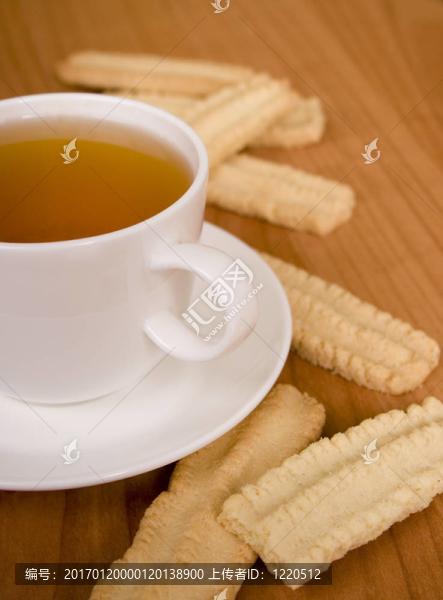 一杯茶和一些餅干