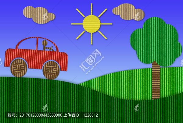 紙板插圖：回家