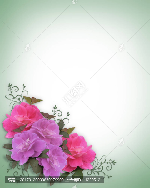 婚禮邀請(qǐng)Roses,Corner
