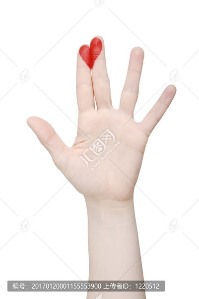 手指上畫的心