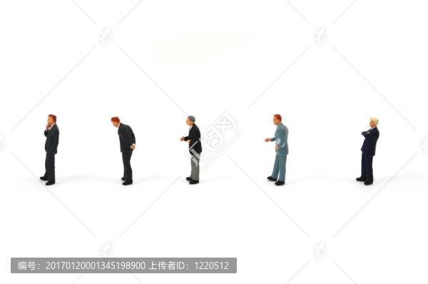 白色背景的商務(wù)人士