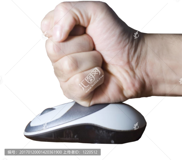 男人沖一只老鼠