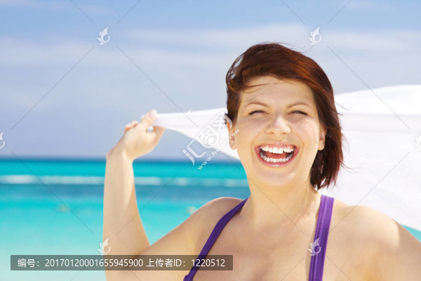 白色紗籠的女人快樂