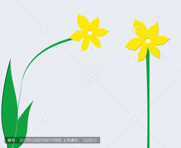 兩朵花；一個彎向鄰