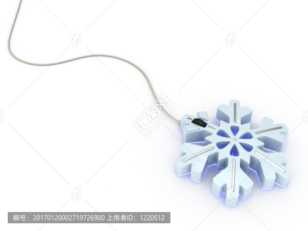 電腦鼠標(biāo)在淺藍(lán)色雪花風(fēng)格