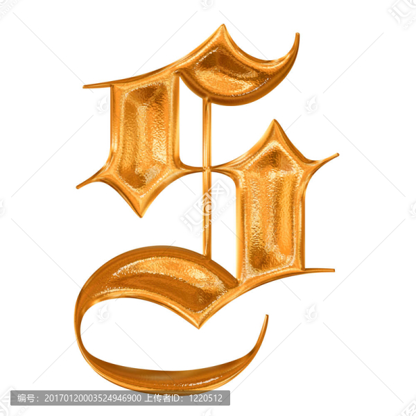 金色圖案哥特式字母S-匯圖網(wǎng) www.fosd68.com 金色圖案哥特式字母S