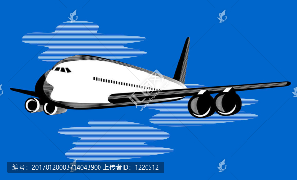 飛機(jī)在飛行中的巨型噴氣飛機(jī)