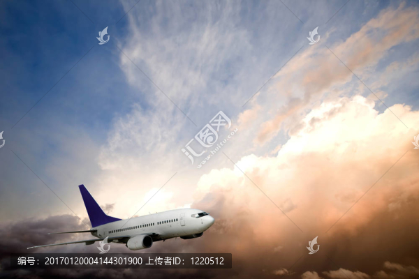 飛機(jī)上的日落