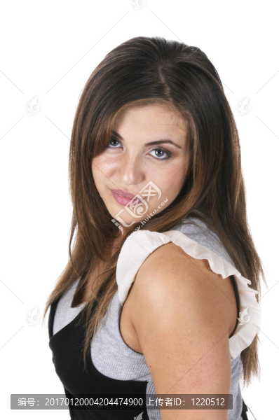 特寫年輕漂亮的女人