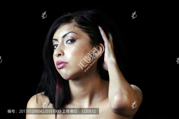 特寫年輕漂亮的女人