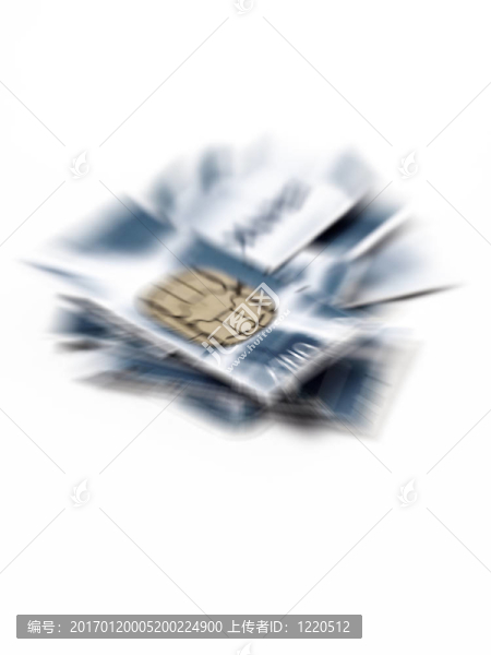 信用卡在片徑向模糊