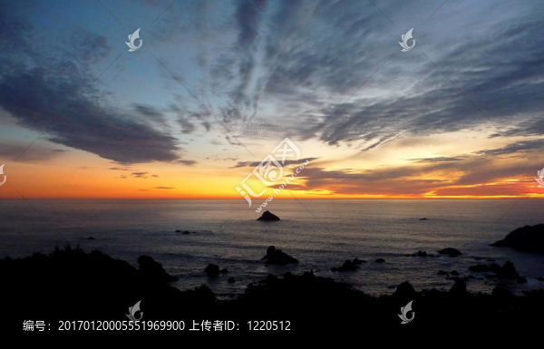 在俄勒岡海岸925a壯觀的日落