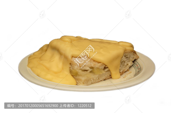 蘋果餡餅和蛋奶凍甜點(diǎn)