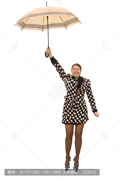 帶傘的飛行女人