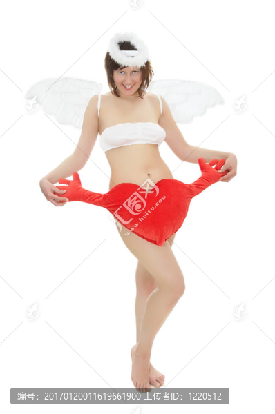 穿紅色衣服的少女