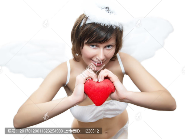 穿紅色衣服的少女