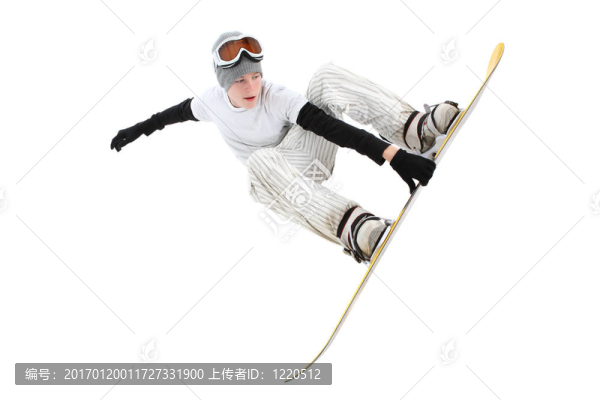 十幾歲的滑雪者