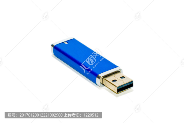 藍(lán)色的USB拇指驅(qū)動(dòng)器