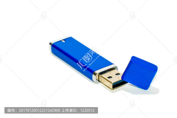 藍(lán)色的USB拇指驅(qū)動器
