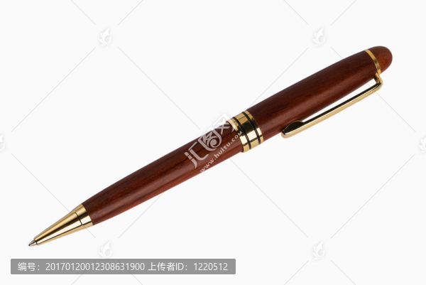 白色圓珠筆上隔離的圓珠筆