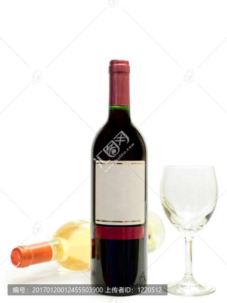 白與紅葡萄酒與酒杯