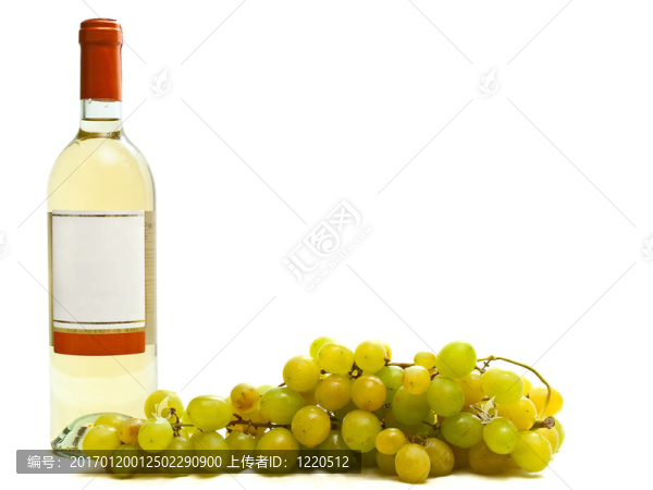 和葡萄的白葡萄酒