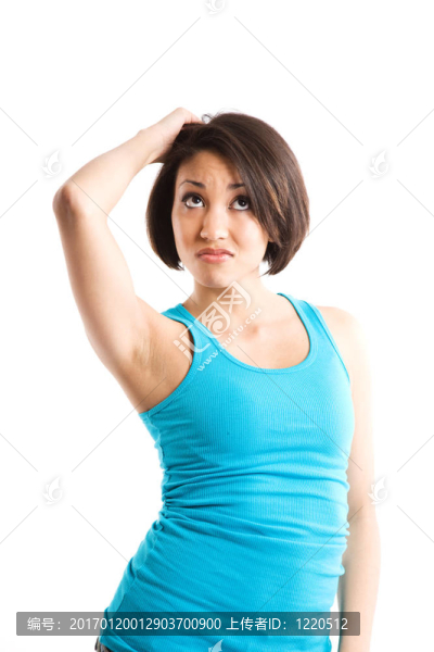 迷惑的非洲裔美國婦女