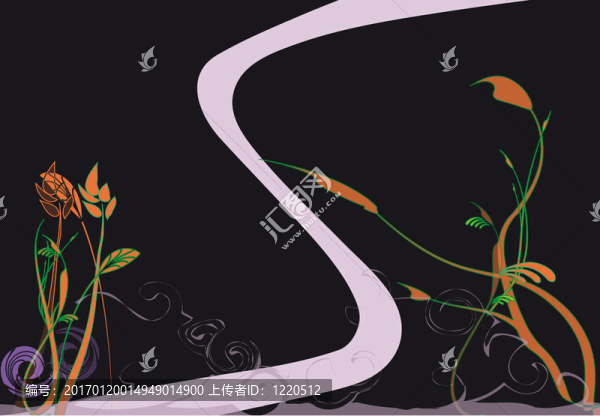 樹葉和花的背景
