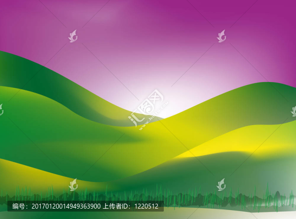 日落時(shí)的草地