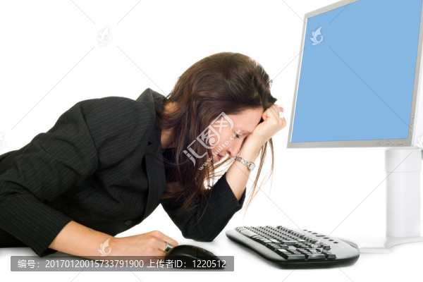 疲憊的女商人