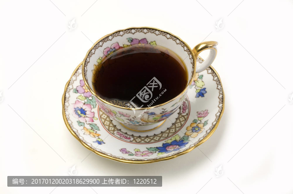 白咖啡華麗的中國杯
