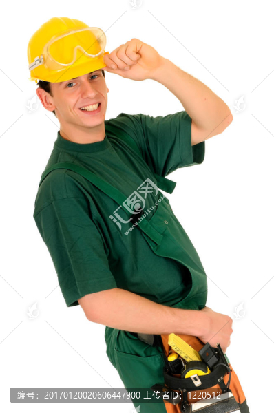 建筑工人；綠色