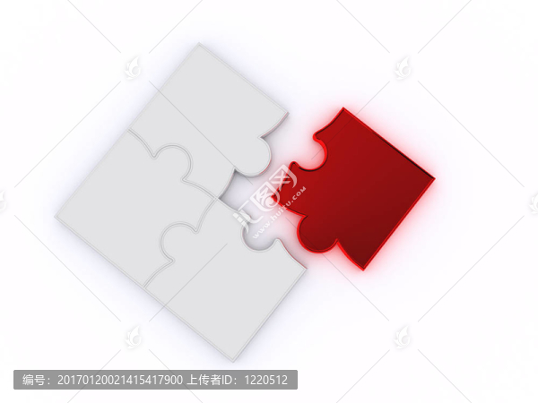 白色背景上的拼圖
