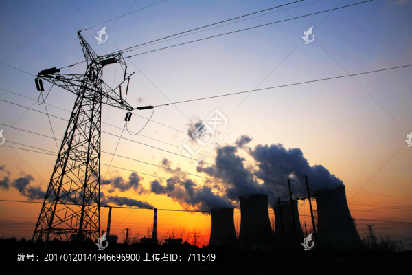 發(fā)電廠黃昏