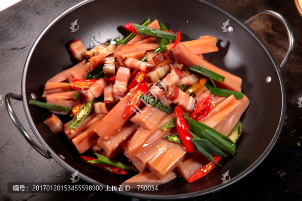 回鍋肉炒藕段
