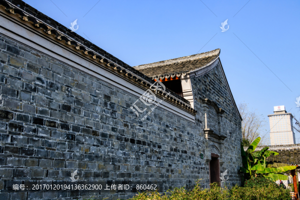 園林灰瓦,古建筑,園林景觀