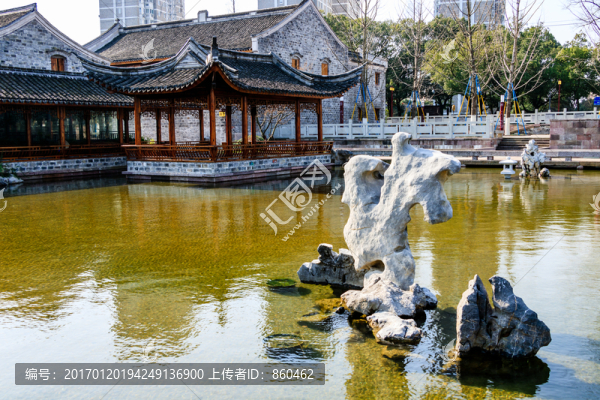 園林灰瓦,古建筑,園林景觀
