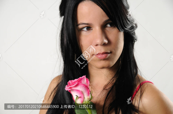 清新玫瑰的女孩