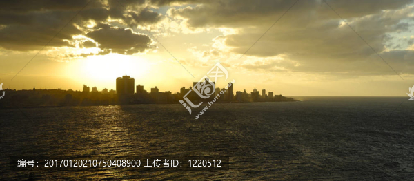 哈瓦那天際線的全景