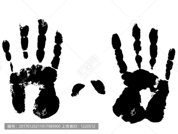 左手和右手的照片。