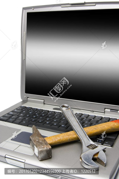 筆記本電腦和工具