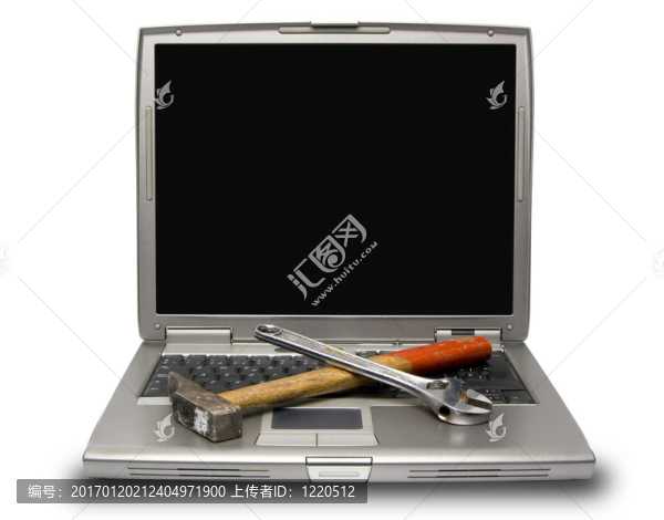 筆記本電腦和工具